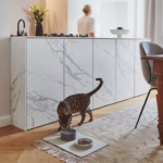 El cuenco para gatos Fresco de MiaCara, de porcelana duradera y diseño elegante. Ideal para agua, fácil de limpiar y apto para lavavajillas.