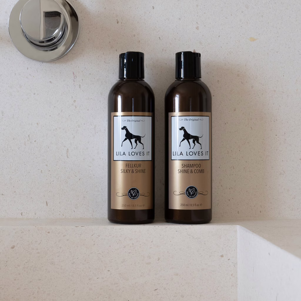 Acondicionador para perro con aloe vera, aceite de argán y coco. Desenreda, da brillo y calma la piel. Natural, sin químicos. Uso con o sin enjuague.