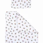 Juego de cama de bambú con estampado Garden Fruits y relleno antialérgico. Acolchado y seguro, ideal para proteger al bebé mientras duerme.