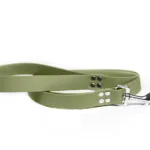 Correa impermeable para perro de 1,50 m en PVC/TPU. Resistente, antibacteriana y fácil de limpiar. Con mosquetón seguro y anilla para accesorios.