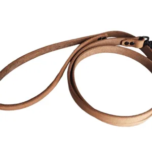 Correa de cuero para perros de 1,50m de largo y 2cm de ancho. Una elección resistente y sofisticada para perros de todos los tamaños.
