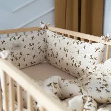 Cot Bumper 100% Bamboo Free Horses 2