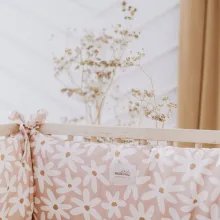 Cot Bumper - Blush Daises 2